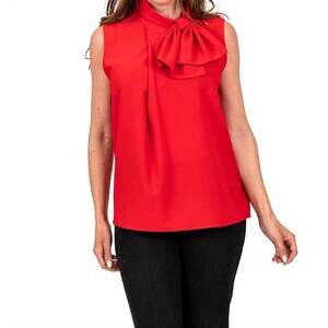 NEW SCAPA sleeveless ribbon top in red